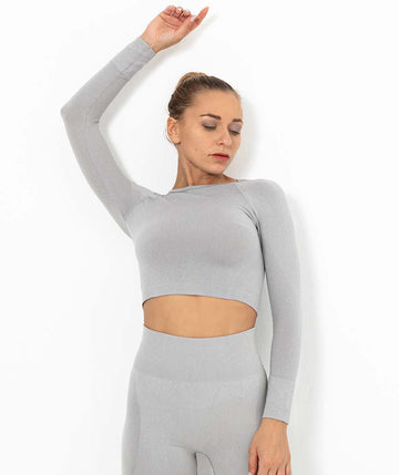 Power Long Sleeve Crop Top