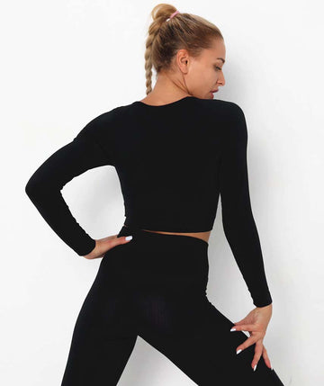 Achieve Long Sleeve Crop Top