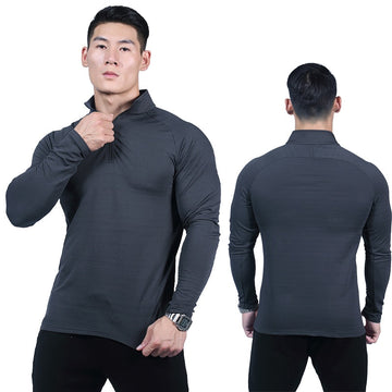 Compression long sleeve shirts for Outdoor workout and Running